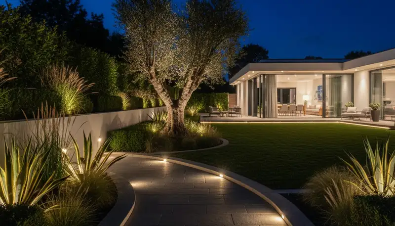 Landscape lighting installation in Chico, CA for enhanced curb appeal and safety