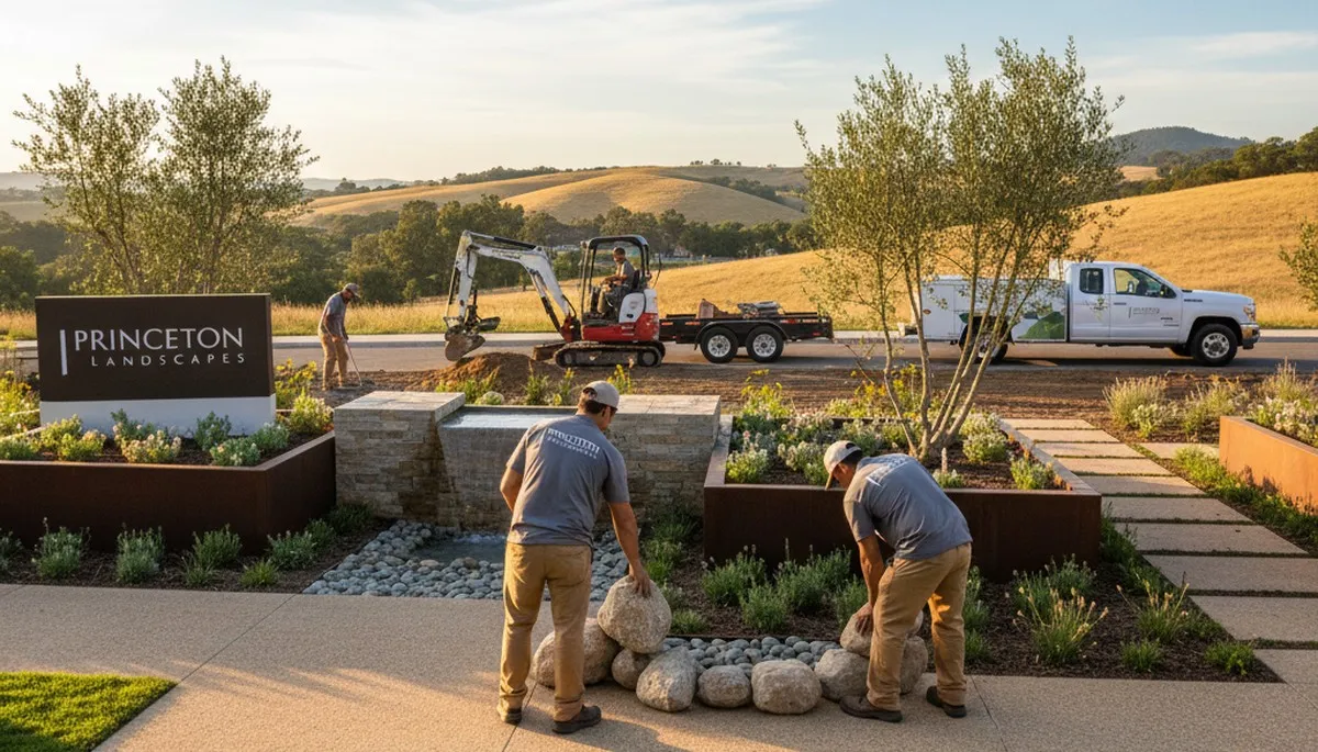 Landscaping crew providing yard maintenance in Chico, CA